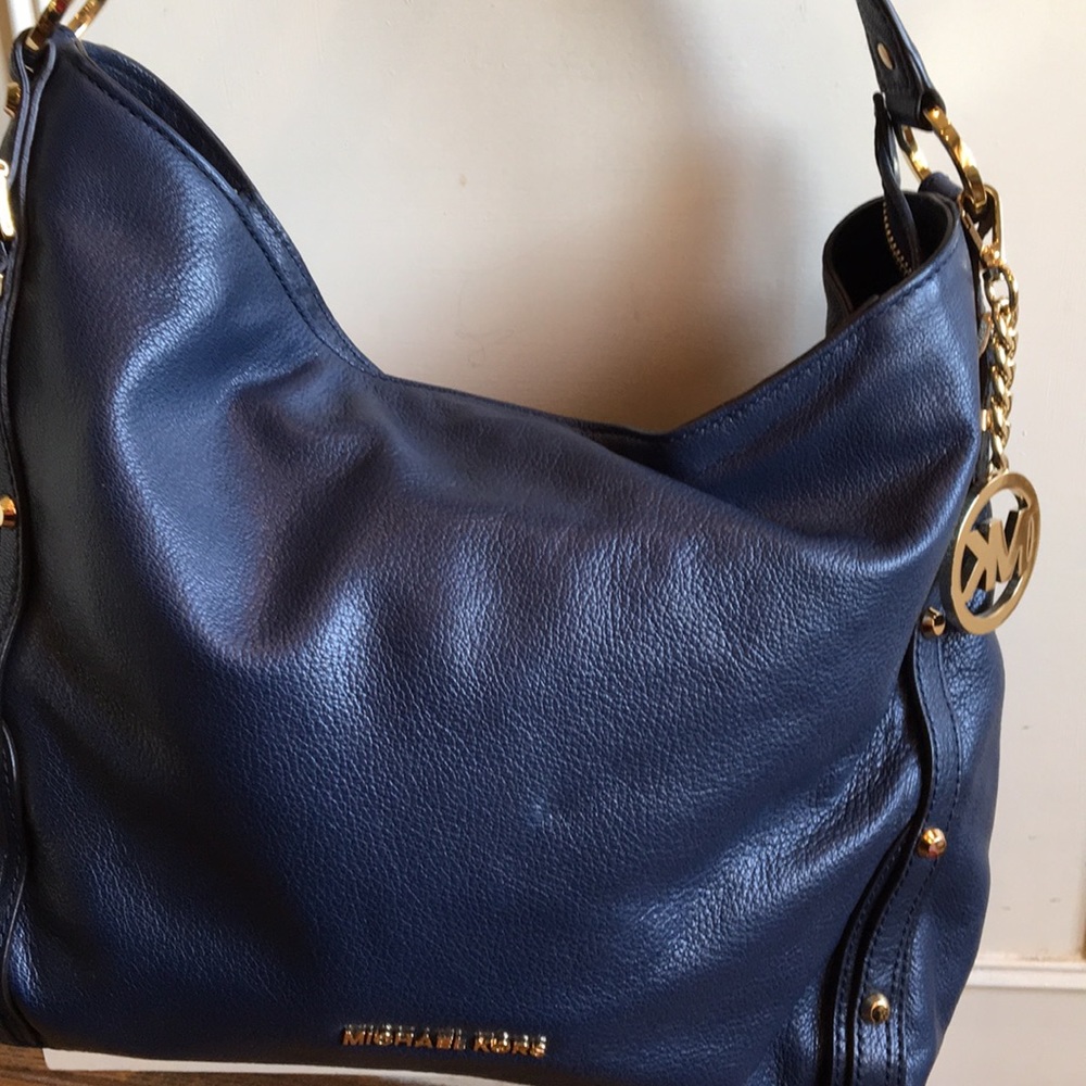 Michael Kors navy blue & gold accented